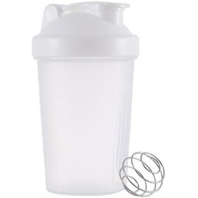 Resim Beyaz 400 Ml Protein Shaker Bardak Kapak Çevirin Milkshake Karıştırma Su Şişesi Spor Salonu Kaynağı Beyaz 