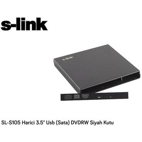 Resim S-Link Sl-S105 Harici Usb Sata Dvdrw Siyah Kutu 