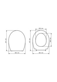 Resim Visam Leylak Yavaş Kapanan Klozet Kapağı Üstten Sıkmalı 529.004 