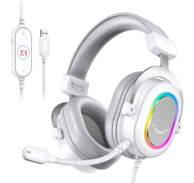Resim NY Home Fifine Ampligame H6W Beyaz Mikrofonlu Oyuncu Kulaklığı Bilgisayar ve Yayıncı Kulaklık 