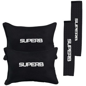 Resim Skoda Super B Nakışlı Otomind Boyun Yastığı Seti 