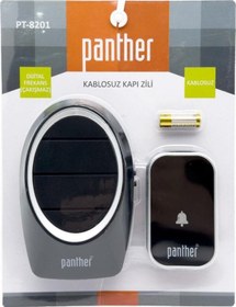 Resim Panther Pt-8201 Kablosuz Kapı Zili Siyah 