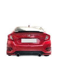 Resim Honda Civic Fc5 Turbo Arka Ek Plastik Siyah Difüzör 2016 2017 2018 2019 Arka-difizör-bodykit-ek 
