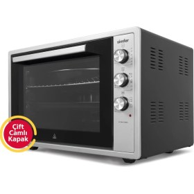 Resim Simfer 7033 İnox Gri 70 LT Turbo Fan Mini/Midi Fırın - Multi Fonksiyon, Yoğurt Yapma, Buz Çözme & Çift Cam 