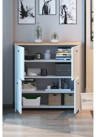 Resim % 100 Mdflam Beyaz Cube Ayakkabılık Country Ayakkabılık Country Y 