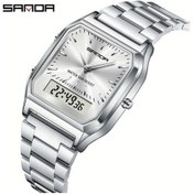 Resim Lumaworld Silvery Sanda Erkek Kol Saati Moda Performans İş Çok Renkli Basit Retro Çelik Erkek Saati Hediye Altın 