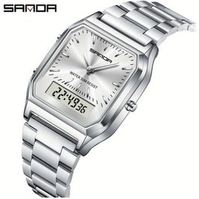 Resim Lumaworld Silvery Sanda Erkek Kol Saati Moda Performans İş Çok Renkli Basit Retro Çelik Erkek Saati Hediye Altın 