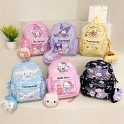 Resim Merhaba Kitty Sırt Çantası - Hafif Oxford Kumaş, Fermuar Kapatma, Canlı Karikatür Tasarımı, Polyester Astar, Unisex Stil, Taşınabilir ve Pratik Günlük Çanta | Karakter Tasarımı, Pürüzsüz Kumaş 
