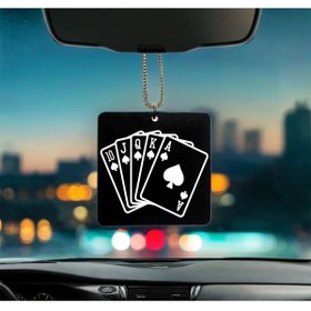 Resim Melek Pazarı İskambil Kağıdı Desenli Pleksi Dikiz Ayna Süsü 