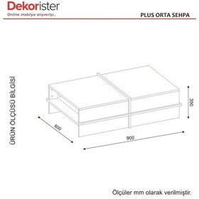 Resim Dekorister Plus Orta Sehpa Beyaz-Ceviz 