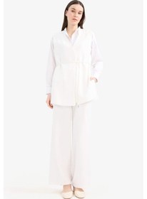 Resim DeFacto Wide Leg Basic Düz Geniş Paça Palazzo Pantolon E7979AX25SMER105 