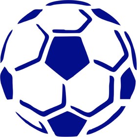 Resim MIGNATIS Kare Desen Detaylı Futbol Topu Etiket Sticker Yapıştırma 25cm - Lacivert 