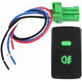 Resim Springsun Honda Civic Accord Cr-v Fıt İçin Yeşil Işıklu 5 Pinli Kabloyu Dahil Edilmiş Dayanıklı Plastik Faro Anahtarı 