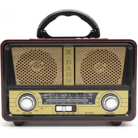 Resim Şarjlı Nostaljik Radyo Meier M-112Bt Usb/Sd/Mp3/Bluetooth 