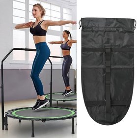 Resim Katlanır Trambolin Depolama Çantası | Seyahat İçin Katlanır Trambolin Organizer Çantası | Askısı ve Büzgü İpli ile Birlikte Takılı Taşıma Çantası Spor ve Fitness Ekipmanları İçin 