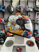 Resim Sway SW 815K CAT White Yellow Full Face Çocuk Kaskı 