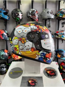 Resim Sway SW 815K CAT White Yellow Full Face Çocuk Kaskı 