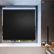 Resim 1 Adet Delme Gerektirmeyen Emniyetli Perde - Yüksek Kaliteli %100 PVC Isı Yalıtımlı Güneşlik, Vantuzlu Katlanır Rulo Pencere Perdesi, Kordonlu Tasarım Mutfak ve Banyo için, Modern Tarz, Işık ve Isı Engelleme, Yatak Odası Gizlilik Ekranı, Pencereler İçin Termal Perde | Pürüzsüz Dokulu 