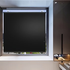 Resim 1 Adet Delme Gerektirmeyen Emniyetli Perde - Yüksek Kaliteli %100 PVC Isı Yalıtımlı Güneşlik, Vantuzlu Katlanır Rulo Pencere Perdesi, Kordonlu Tasarım Mutfak ve Banyo için, Modern Tarz, Işık ve Isı Engelleme, Yatak Odası Gizlilik Ekranı, Pencereler İçin Termal Perde | Pürüzsüz Dokulu 