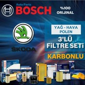 Resim Skoda Roomster 1.2 Bosch Filtre Bakım Seti 2010-2013 (495303177) 