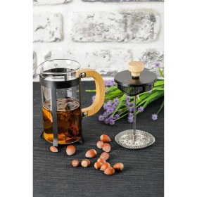 Resim Lüx Cam 350 ml French Press Siyah 