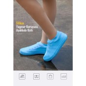 Resim Technojet Silikon Yağmur Koruyucu Ayakkabı Kılıfı Kaymaz Su Kir Geçirmez 