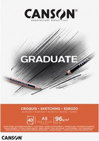 Resim CANSON GRADUTE ESKİZ SKETCH DEFTERİ A5 96 GR 40 YAPRAK 