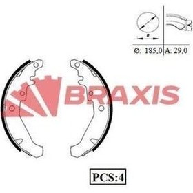 Resim Fiat Albea 1.4 8V Arka Fren Balatası BRAXIS Marka 98845348 