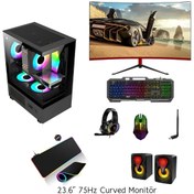 Resim RAMTECH RMT1702 Ryzen 5 5500 1660 Super 16Gb Ram 500Gb M2 23.6'' Curved Full Set Oyuncu Bilgisayarı 