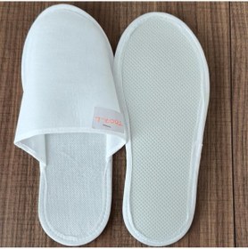 Resim Alina 250 Çift Tek Kullanımlık Otel Terliği 55GR Tela Kumaş Komple Biyeli Çiçek Desen Kaymaz Taban 