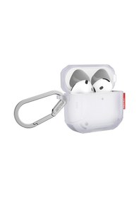 Resim Airpods Uyumlu 4 Kılıf Airbagli 360 Derece Tam Koruma Skinarma Mecha Ce Askı Aparatlı Kılıf Beyaz 