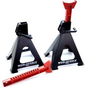 Resim Worldforce 6 Ton 4 Ayaklı Kriko Standı Araba Araç Sehpası 2 Adet 