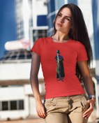 Resim Arsen Lüpen “payını alan melek” Viskili Kadın Tişört 