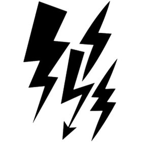 Resim Şimşek Seti 4lü - Araç, Oto, Laptop, Duvar Uyumlu Sticker 20 30 Cm 