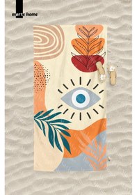 Resim Marte Home Renkli Baskılı Plaj Havlusu Renkli 