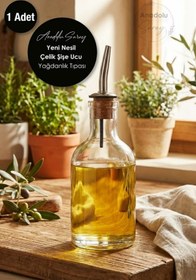 Resim Anadolu Saray 1 Adet Yeni Nesil Çelik Şişe Ucu Servis Aparatı Yağdanlık Tıpası 1li 