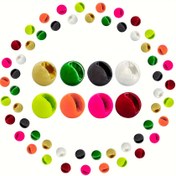 Resim Tika Spor 25 adet Tungsten Yuvalı Boncuk, 2.5-4.5mm Balık Bağlama Metalik Renkli Başlıklar, Nymph Balıkçılığı için Top Malzemesi, Balıkçılık Aksesuarı 