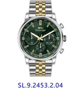 Resim Slazenger Sl.09.2453.2.04 Quartz Çelik Altın/gri Yeşil Kadran 43 Mm Erkek Kol Saati Gri 