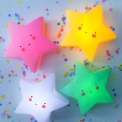 Resim Gülen Yıldız Tasarımlı LED Işıklı Masa Lambası 