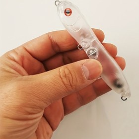 Resim 20 Adet Şeffaf ABS Popper Balıkçılık Yemleri, Boş Boyasız Bas Balığı Yemi Ücretsiz Gözlerle, Tatlı Su ve Tuzlu Su Balıkçılığı İçin Yüzey Tipi Sahte Yem 
