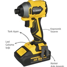 Resim Rtrmax Rtx3050 18w 2x4 Ah 230nm X-lion Torlku Vid. 