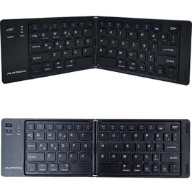 Resim Platoon Pl-377 Ultra İnce Katlanabilir Android/ios/sistem Uyumlu Kablosuzbluetoothlu Klavye 