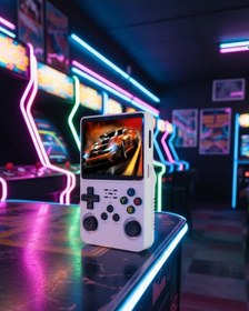 Resim Taşınabilir Retro Oyun Konsolu Geniş Ekran Ve Çoklu Emülatör Desteği 