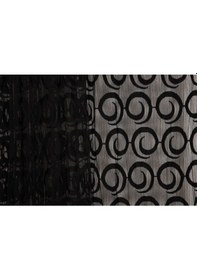 Resim Vakko Model Siyah Renk İp Perde Hazır Düğmeleri Dikilmiş İp Perde 300 270 Cm Siyah 