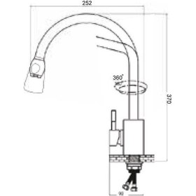 Resim Fleko Flora Spiralli Eviye Bataryası Krom 