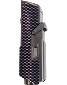 Resim Cohiba Tek Torch Pürmüz Delici İğneli Karbon Desenli Metal Puro Çakmağı 
