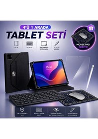 Resim Redmi Pad Pro 12.1" Uyumlu 4 Lü Tablet Seti Klavye + Kılıf + Kalem 
