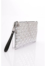 Resim Dgn 4004 Kadin Baklava Dilimi Desenli Portföy Çanta 4004-2337-R13929 Gümüş 
