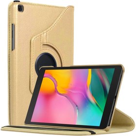 Resim Microsonic Samsung Galaxy Tab A 8" 2019 T290 Kılıf 360 Rotating Stand Deri Gold 