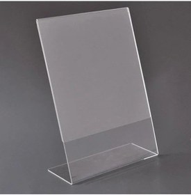 Resim A4 Dikey Şeffaf Menü Fiyatlık, Broşür Etiket Fotoğraflık Stand, Reklam Amaçlı 124-Pembe 